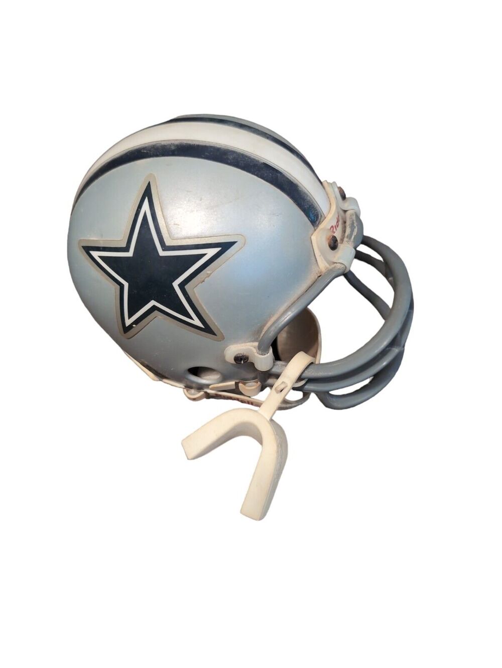 1995 3/8 Scale Dallas Cowboys Riddell NFL Mini Football Helmet Silver Blue
